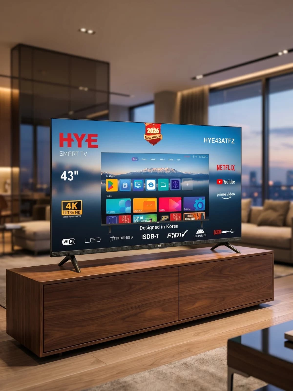 Smart TV HYE 43" Full HD Android 14 Frameless