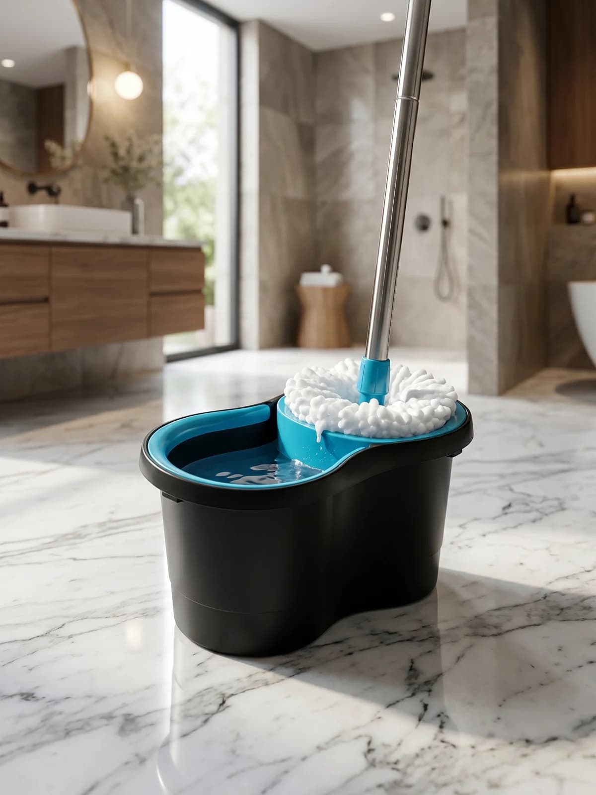 Mop Giratório 360° Xplast Home com Balde 8,7L